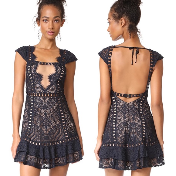 For Love And Lemons Dresses For Love Lemons Emerie Mini Dress Navy Midnight Poshmark